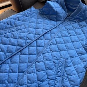 Ilse Jacobsen long quilted vest blueberry (EU40 = M/L)